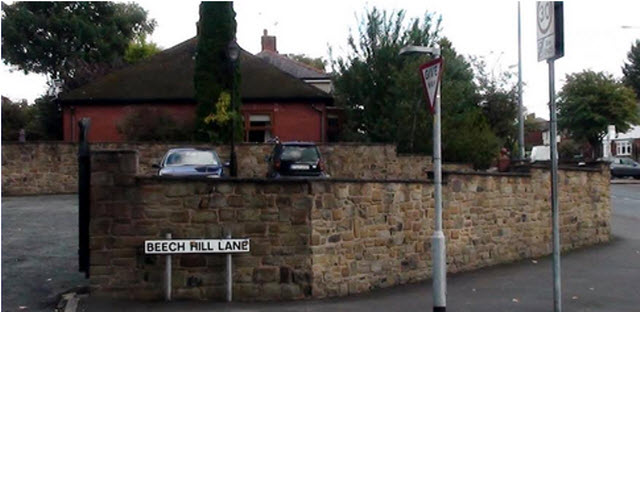 Beech Hill Farm Wall fronting street